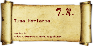 Tusa Marianna névjegykártya